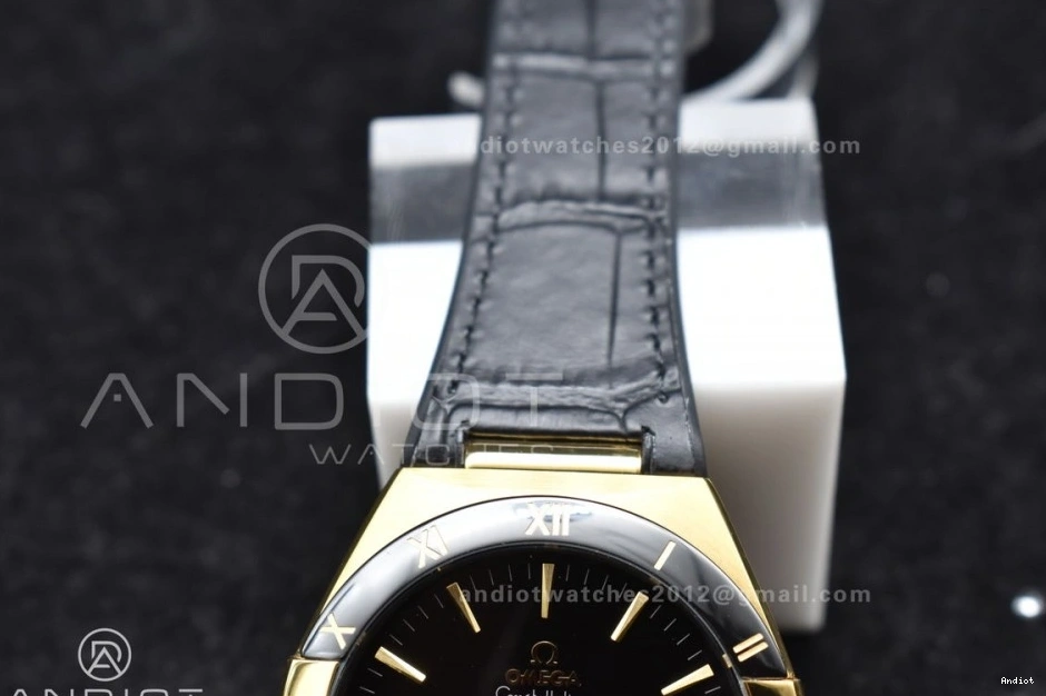 Strap Super Edition Gummy Clone A8900 Best VSF Black Dial on Constellation Ceramic Black 1:1 YG Black 0105